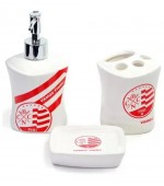 Jogo Para Banheiro De Porcelana 3 Peças - Náutico